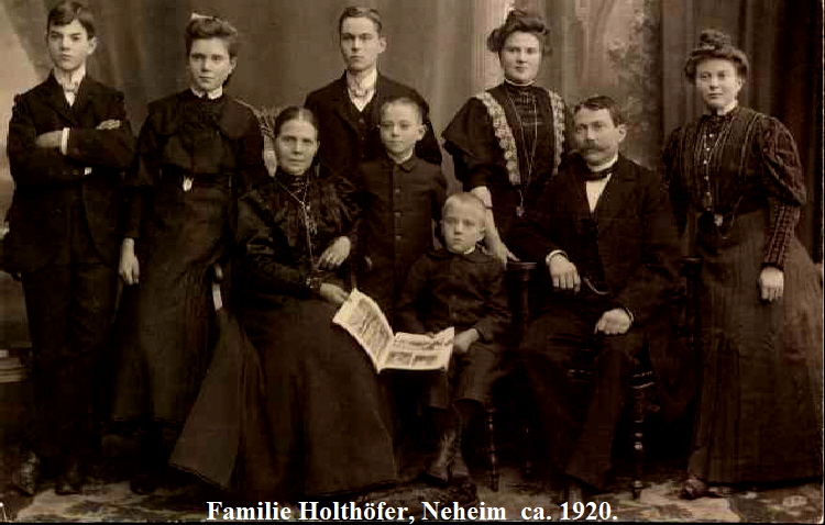 Familie Holthöfer, Neheim  ca. 1920.